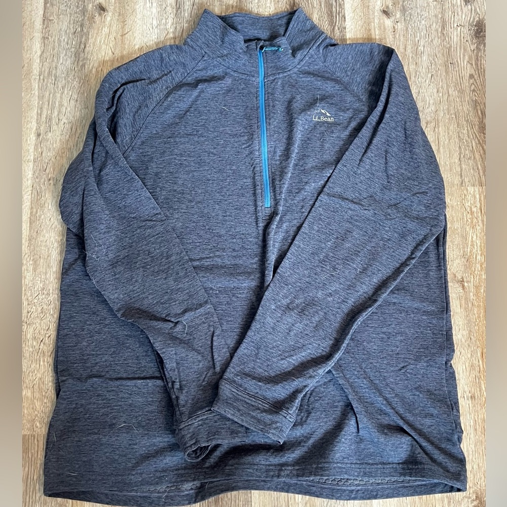 L.L. Bean Men's Charcoal Zip-Up Sweater